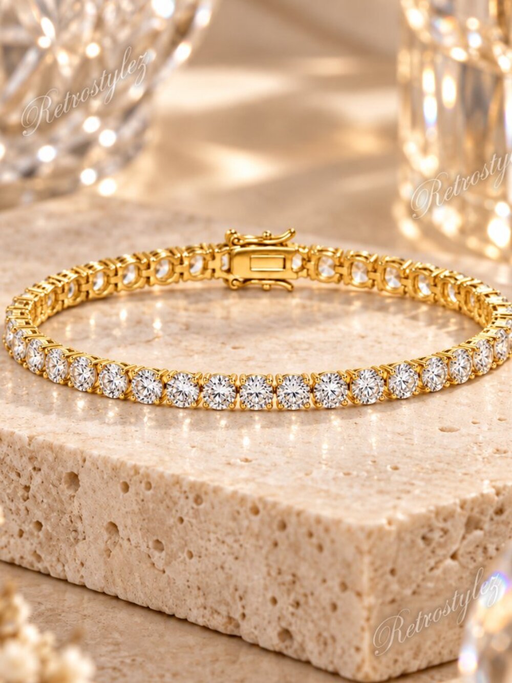 14K Gold Womens 2ct Diamond Classic Style Tennis Bracelet 14 K Silver Jewelry